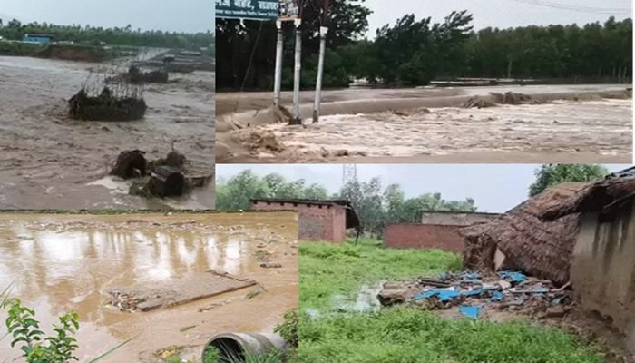 सहारनपुर में बाढ़ जैसे हालात, 10 गांवों में घुसा पानी; आठ शहरों में जमकर बारिश