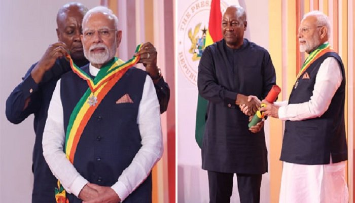 पीएम मोदी को दिया गया घाना का सर्वोच्च सम्मान, दोनों देशों में हुए चार समझौते